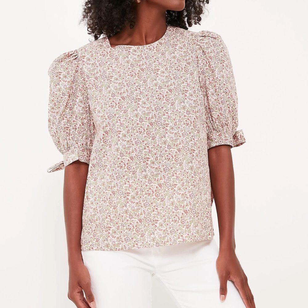 Tuckernuck red floral Fiona blouse-Hyacinth house